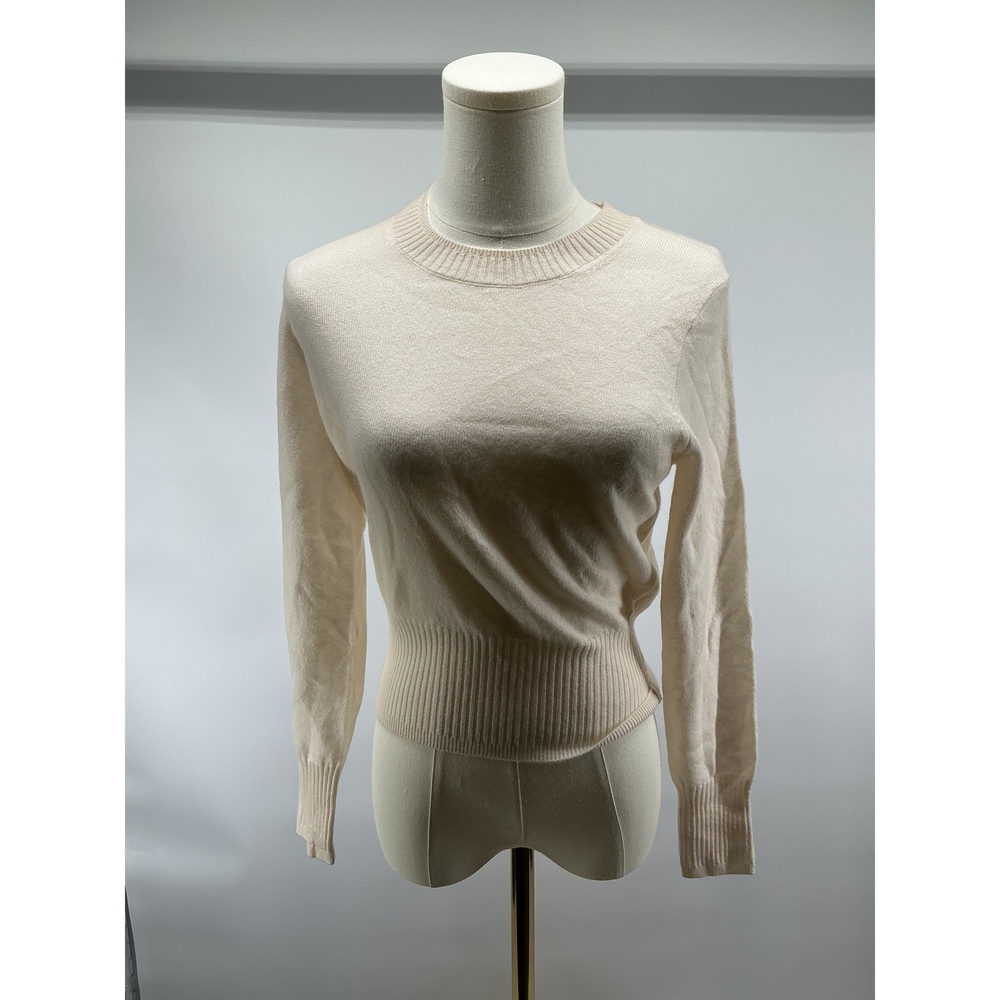 Mongolian Cashmere Shrunken Crewneck Sweater
